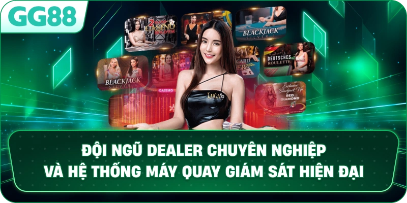 Đội ngũ Dealer chuyên nghiệp và hệ thống máy quay giám sát hiện đại.